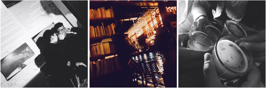 與摯友在北京小酒館