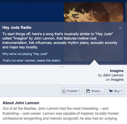 Pandora's introduction to a new station