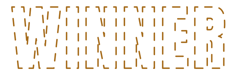 Text with stroke converted into dashes