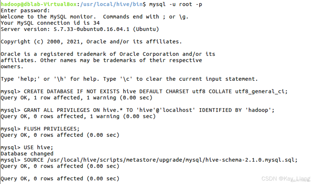 Hiveserver 2 啓動中的問題_#mysql_03