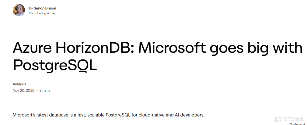 微軟佈局PostgreSQL 就在昨天發佈新品--雲廠商愛PG到底是個什麼梗！！_#microsoft
