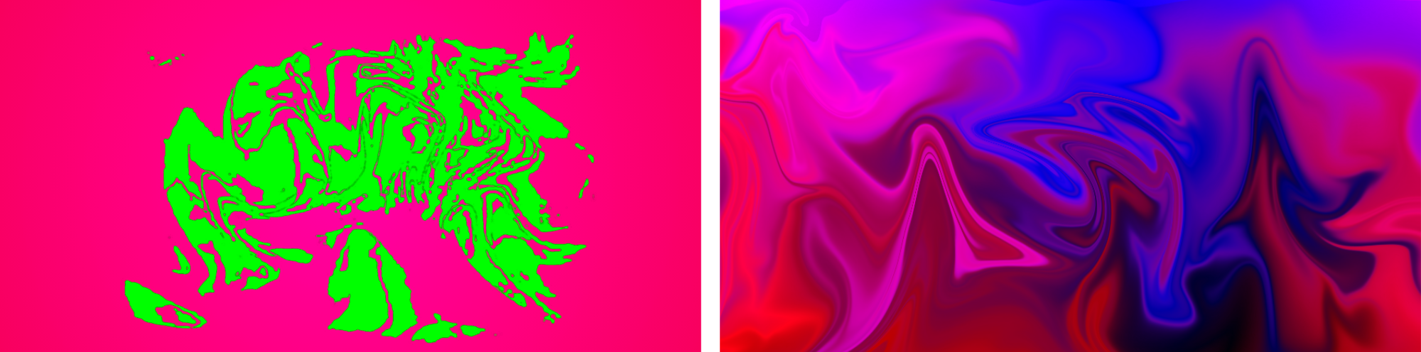 Displacementmap and flowchart for psychedelic type animation