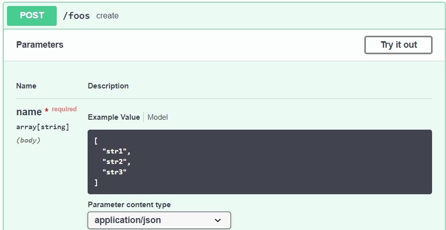 swagger description array 1