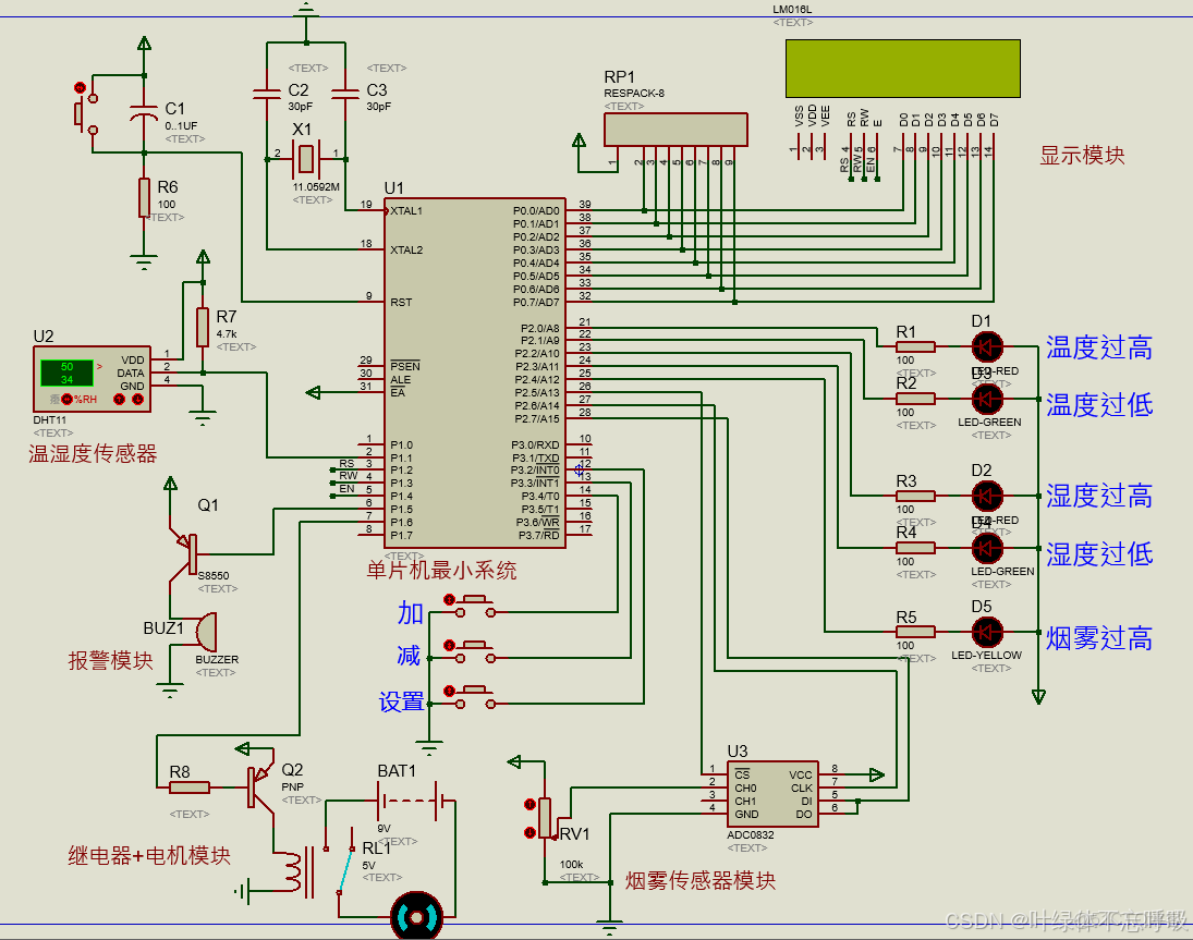 基於單片機的家庭火災警報系統設計_基於單片機的火災報警系統設計_#課程設計_08