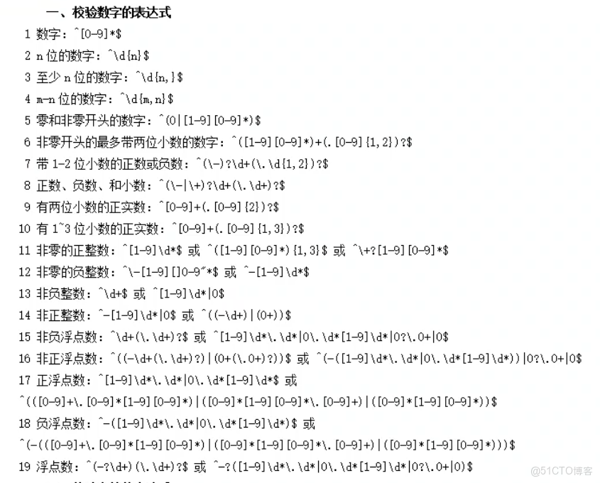 C# 數據驗證常用正則表達式_字符串