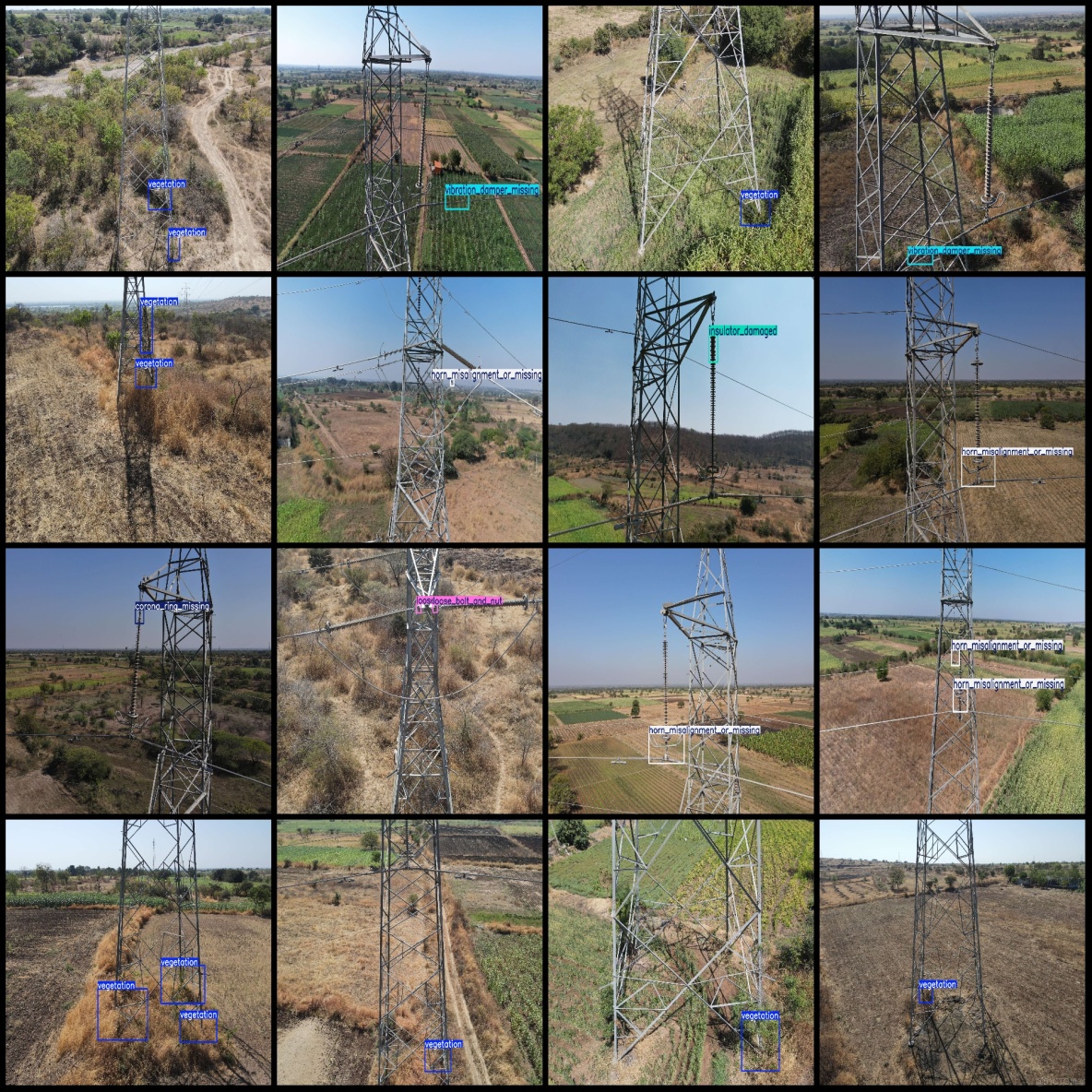 電力場景電力巡檢導線誤接地線故障均壓環錯位丟失螺栓鬆動防震錘缺失檢測數據集VOC+YOLO格式916張9類別_數據集_04