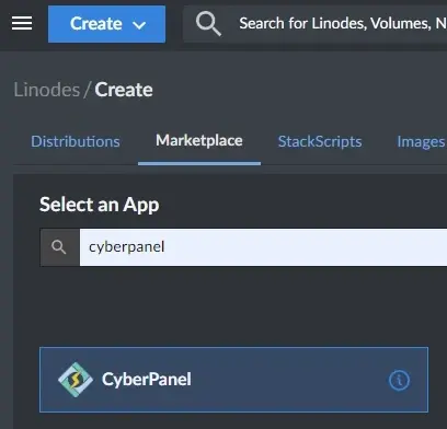 啓動CyberPanel應用