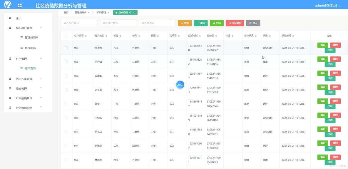 基於VUE的社區疫情管理系統 [VUE]-計算機畢業設計源碼+LW文檔_管理系統