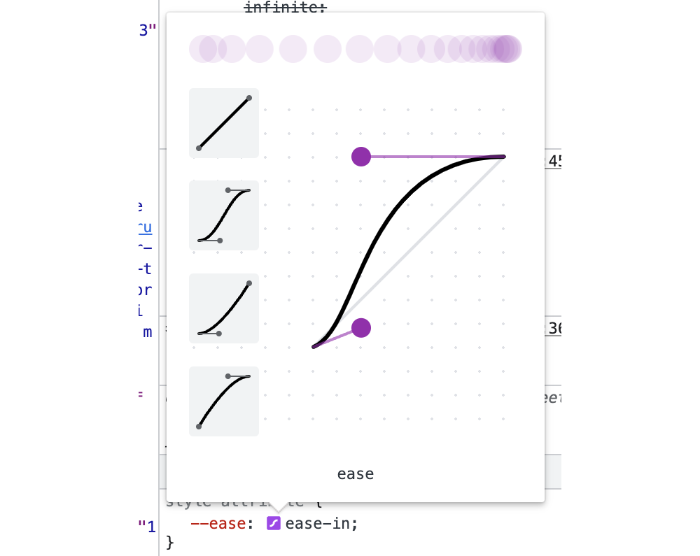 A screenshot showing how to edit the curves
